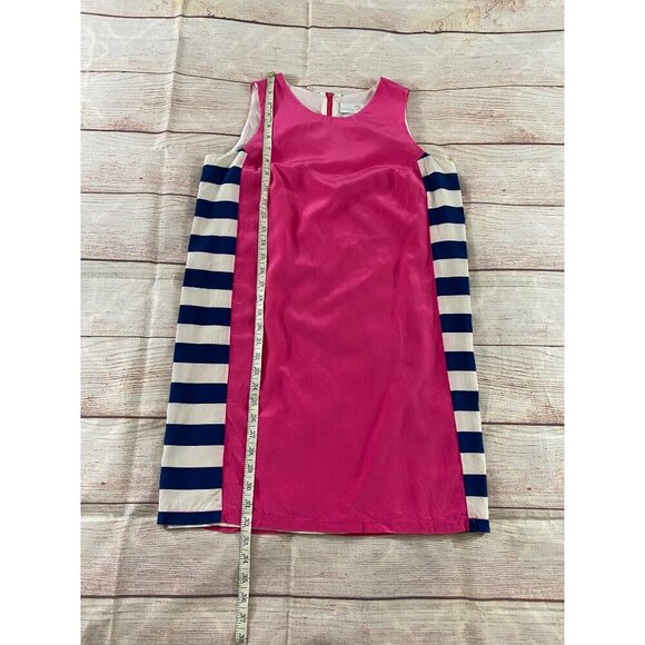 Amanda Uprichard Women's Pink Wayfair Side Stripe Silk Dress - Small - Picture 2 of 10